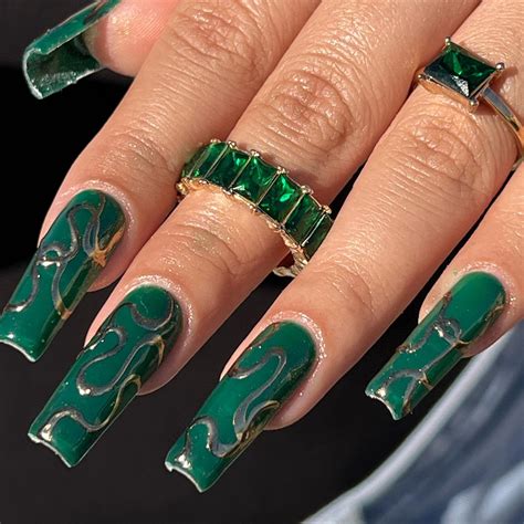 green coffin nails|best coffin nails images.